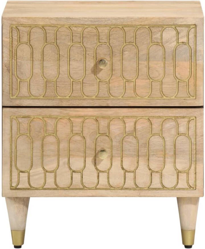 VidaXL -Nachtkastje-40x33x46-cm-massief-mangohout - Foto 2