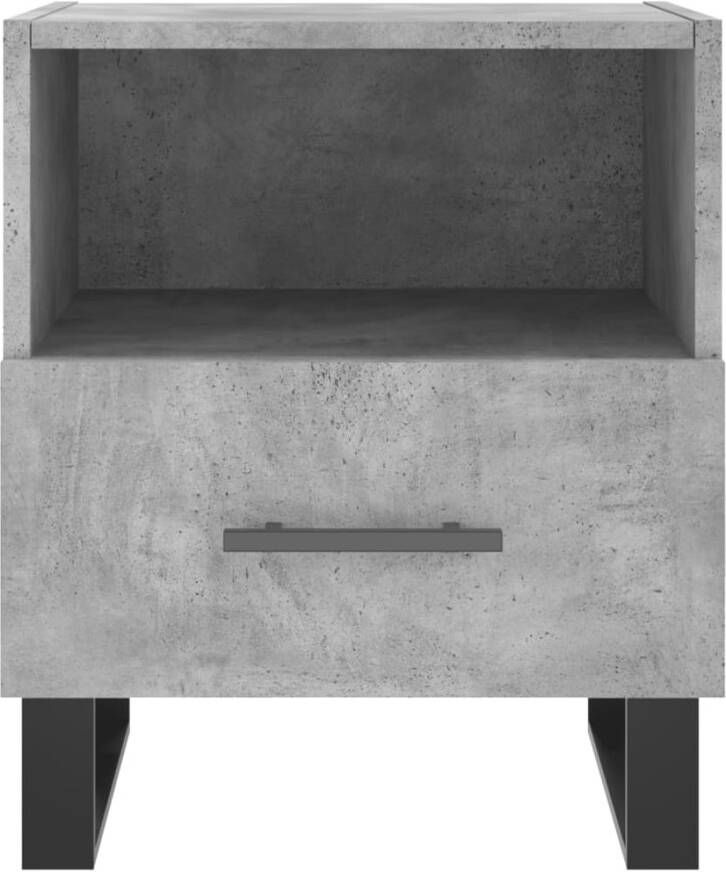 VidaXL -Nachtkastje-40x35x47 5-cm-bewerkt-hout-betongrijs - Foto 11