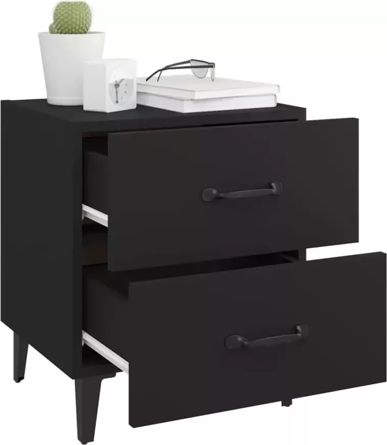 VidaXL -Nachtkastje-40x35x47 5-cm-zwart - Foto 4