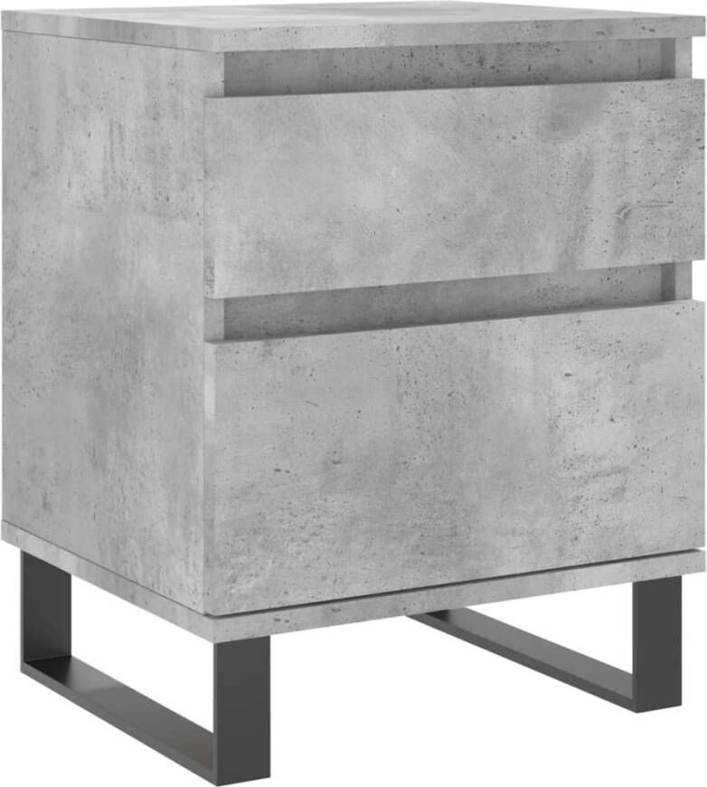 VidaXL -Nachtkastje-40x35x50-cm-bewerkt-hout-betongrijs - Foto 7