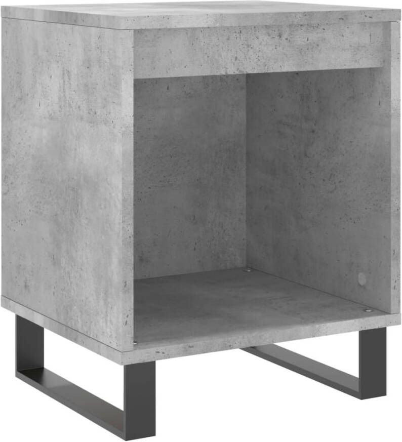 VidaXL -Nachtkastje-40x35x50-cm-bewerkt-hout-betongrijs - Foto 4
