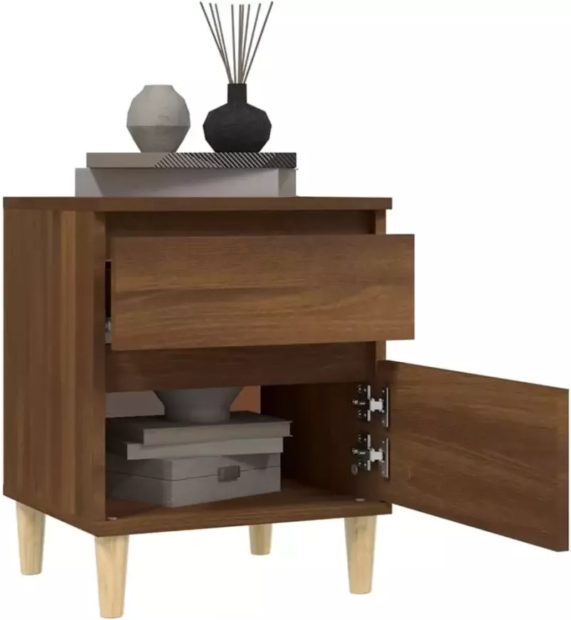 VidaXL -Nachtkastje-40x35x50-cm-bruineikenkleurig - Foto 4