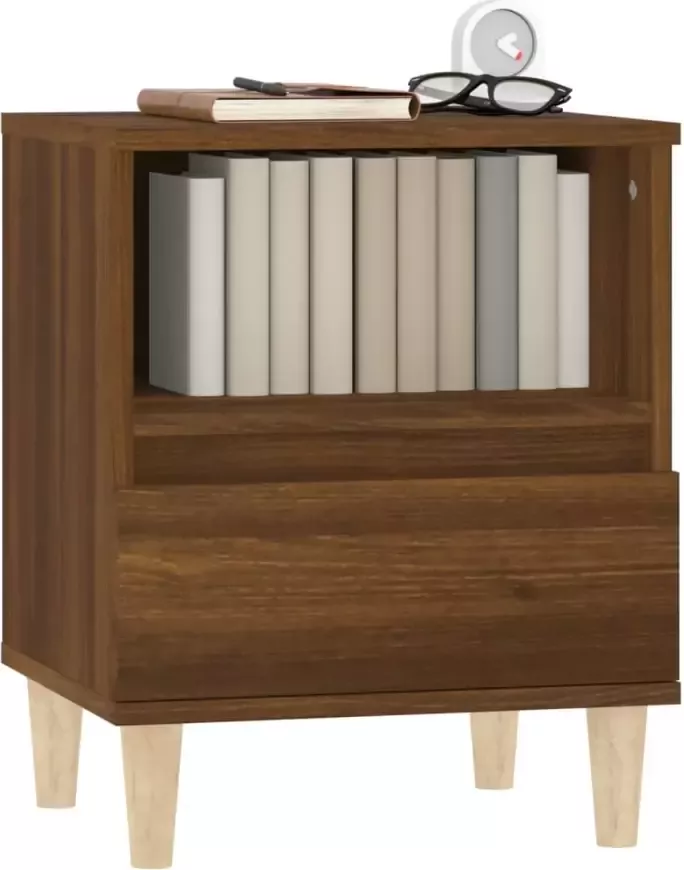 VidaXL -Nachtkastje-40x35x50-cm-bruineikenkleurig - Foto 4