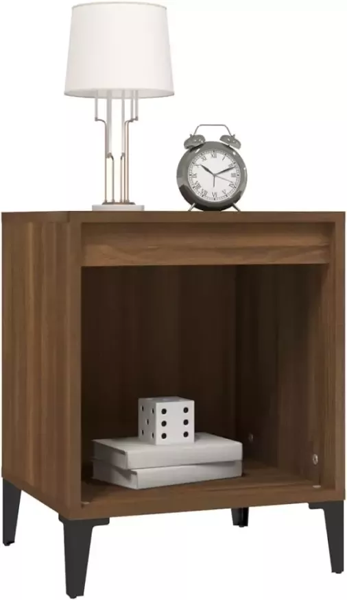 VidaXL -Nachtkastje-40x35x50-cm-bruineikenkleurig - Foto 5