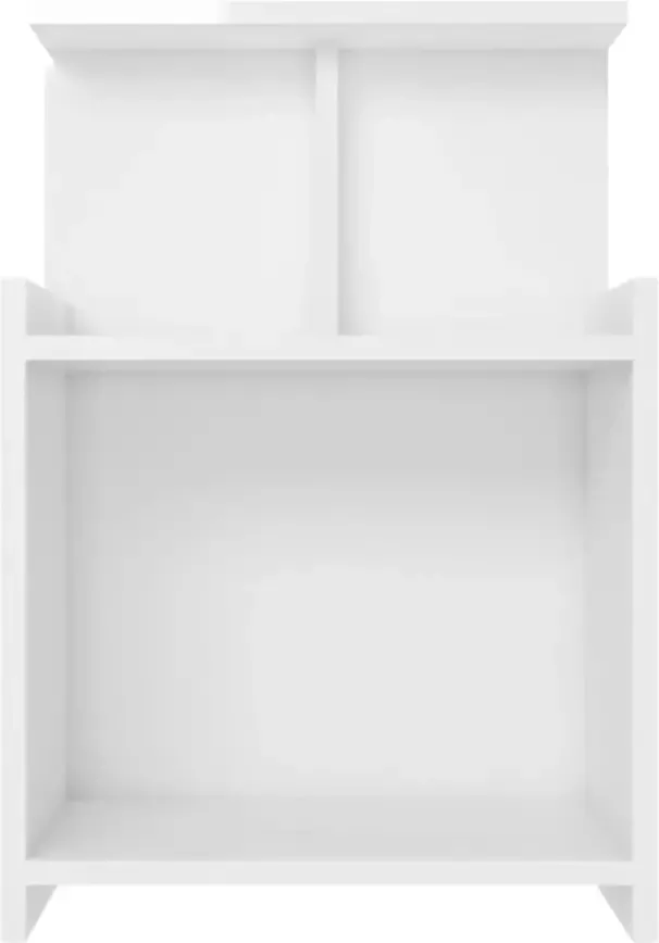 VidaXL -Nachtkastje-40x35x60-cm-spaanplaat-hoogglans-wit