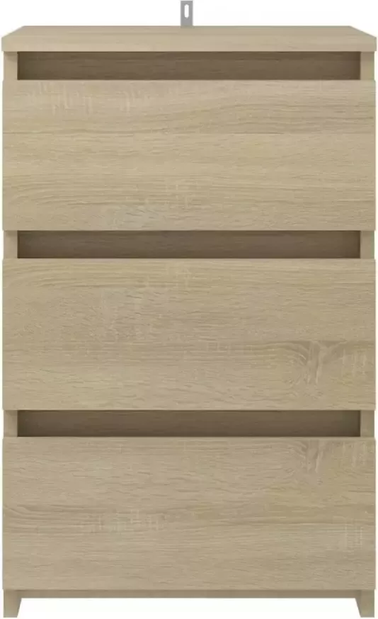 VIDAXL Nachtkastje 40x35x62 5 cm bewerkt hout sonoma eikenkleurig - Foto 5