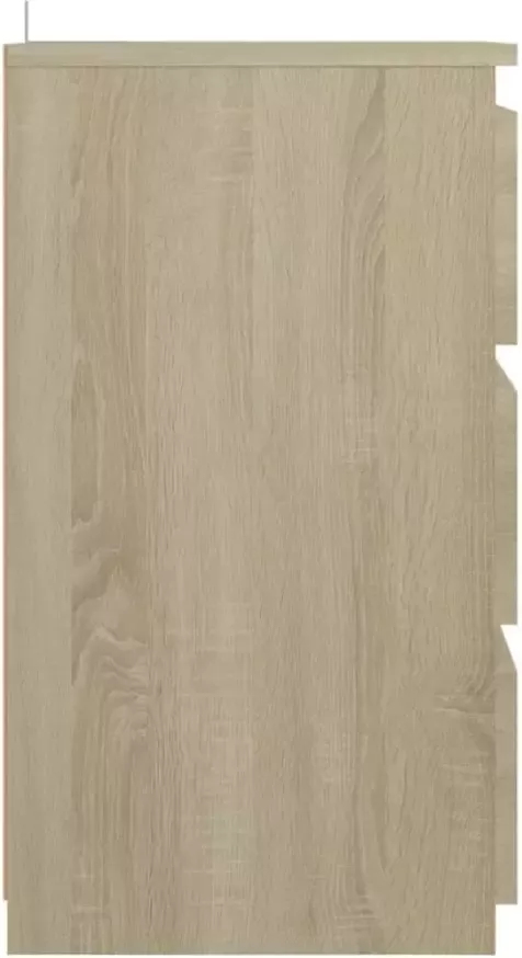 VIDAXL Nachtkastje 40x35x62 5 cm bewerkt hout sonoma eikenkleurig - Foto 4