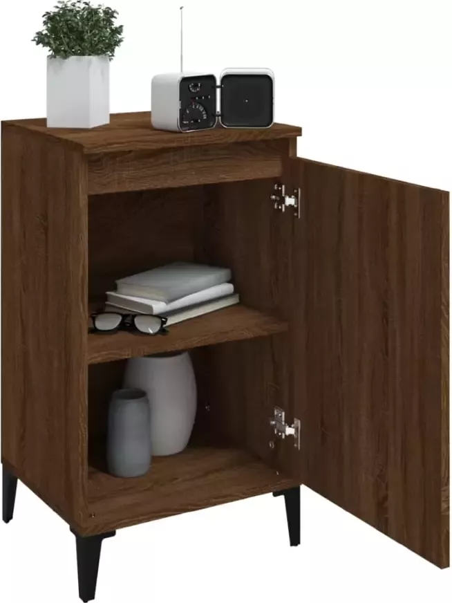 VidaXL -Nachtkastje-40x35x70-cm-bewerkt-hout-bruineikenkleurig - Foto 8