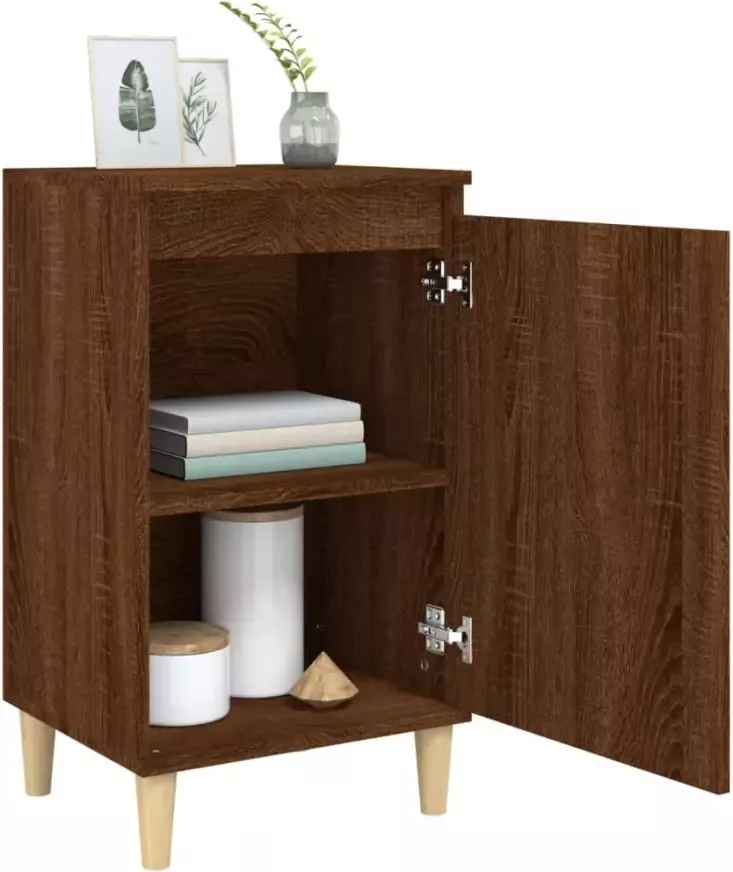 VidaXL -Nachtkastje-40x35x70-cm-bewerkt-hout-bruineikenkleurig - Foto 4