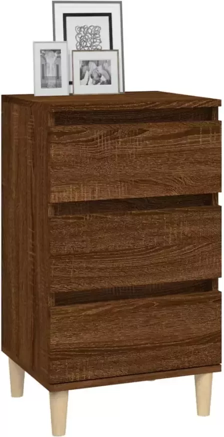 VidaXL -Nachtkastje-40x35x70-cm-bewerkt-hout-bruineikenkleurig - Foto 4
