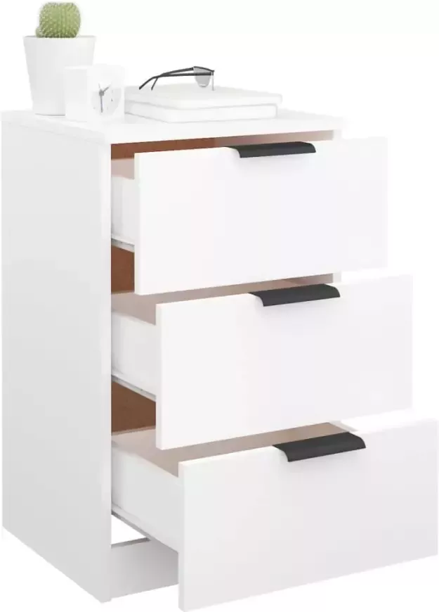 VidaXL -Nachtkastje-40x36x65-cm-wit - Foto 4