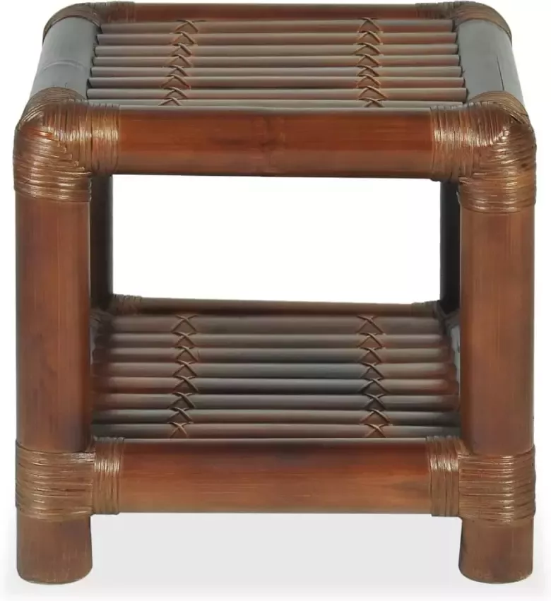 VidaXL -Nachtkastje-40x40x40-cm-bamboe-donkerbruin - Foto 2