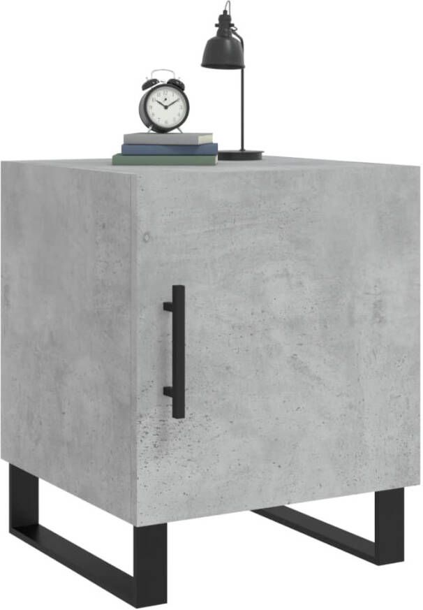 VidaXL -Nachtkastje-40x40x50-cm-bewerkt-hout-betongrijs - Foto 17