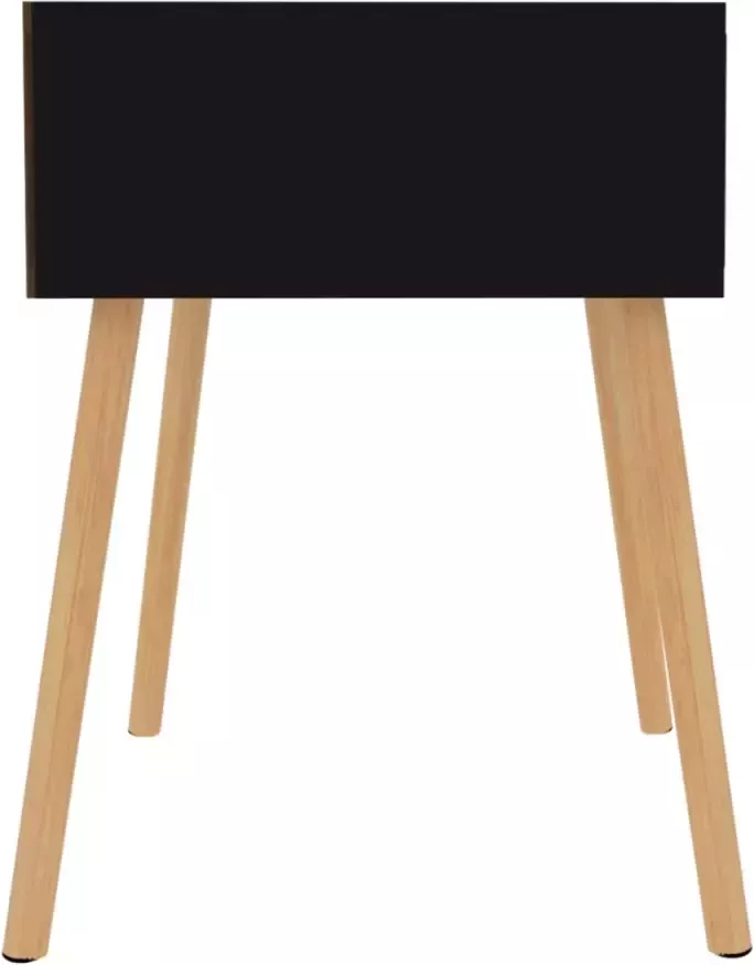 VIDAXL Nachtkastje 40x40x56 cm bewerkt hout zwart - Foto 4