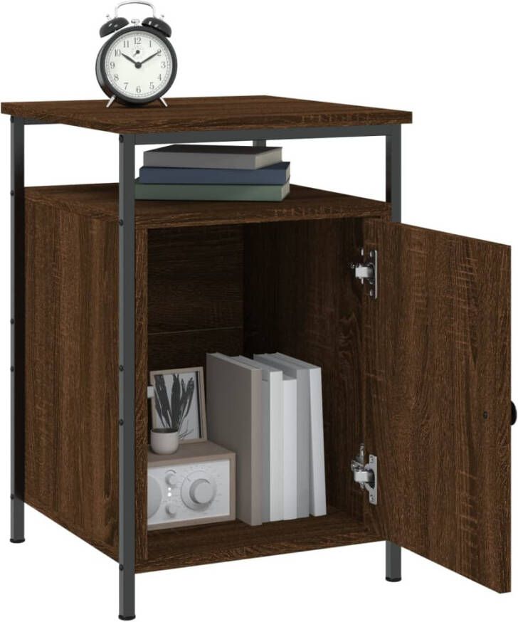 VidaXL -Nachtkastje-40x42x60-cm-bewerkt-hout-bruineikenkleurig - Foto 3