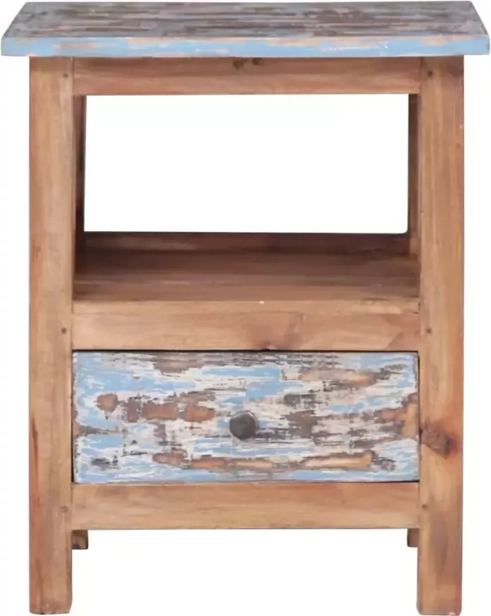 VidaXL -Nachtkastje-41x30x50-cm-massief-gerecycled-hout - Foto 3