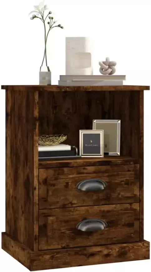 VidaXL -Nachtkastje-43x36x60-cm-gerookt-eikenkleurig - Foto 4