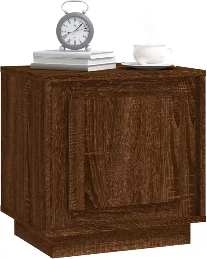VidaXL -Nachtkastje-44x35x45-cm-bewerkt-hout-bruineikenkleurig - Foto 5