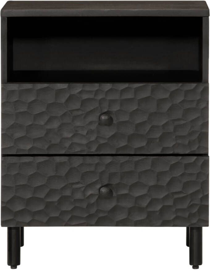 VidaXL -Nachtkastje-50x33x60-cm-massief-mangohout-zwart