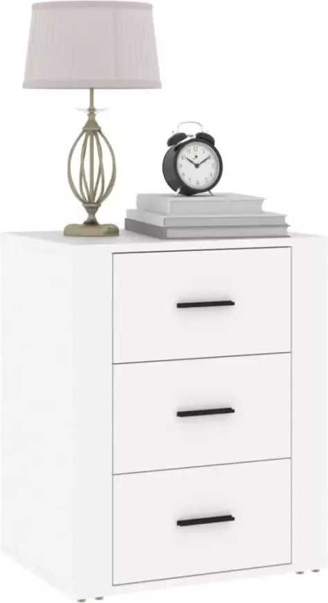 VidaXL -Nachtkastje-50x36x60-cm-bewerkt-hout-wit - Foto 4