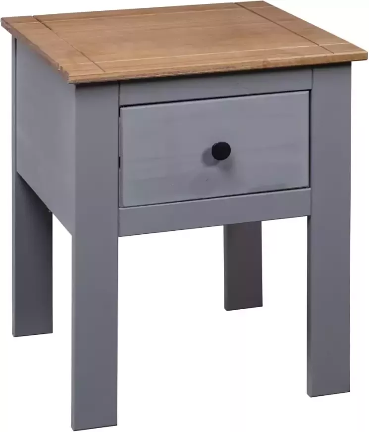 VidaXL -Nachtkastje-Panama-Range-46x40x57-cm-grenenhout-grijs - Foto 4