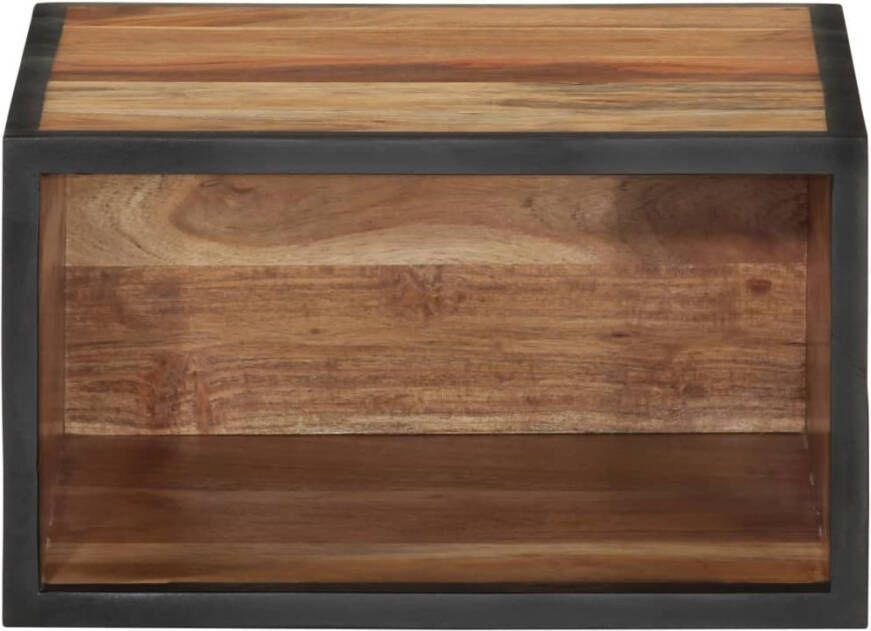 VidaXL -Nachtkastje-wandgemonteerd-35x35x20-cm-massief-acaciahout - Foto 2