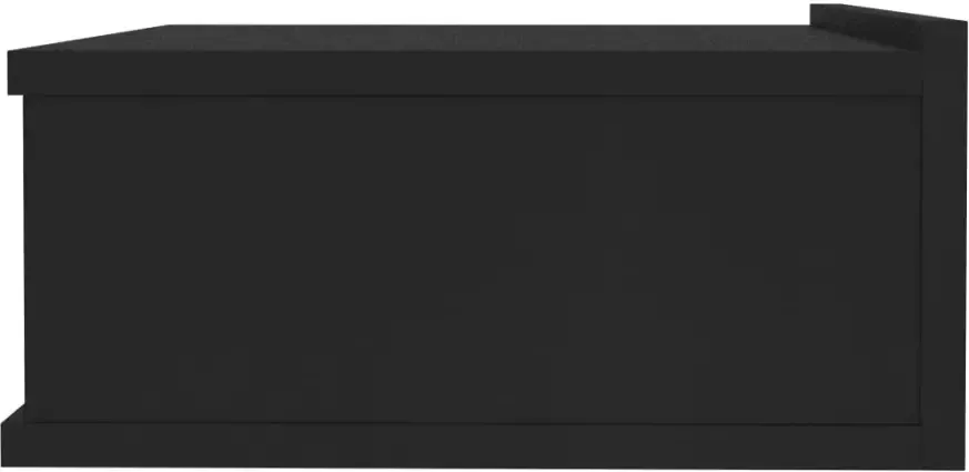 VIDAXL Nachtkastje zwevend 40x30x15 cm bewerkt hout zwart