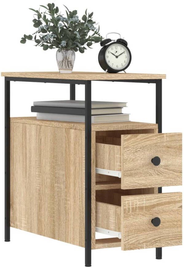 Prolenta Premium INFIORI Nachtkastjes 2 st 30x60x60 cm bewerkt hout sonoma eikenkleurig - Foto 1