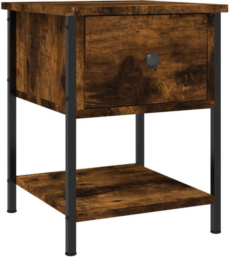 VidaXL -Nachtkastjes-2-st-34x35 5x45-cm-bewerkt-hout-gerookt-eikenkleur - Foto 1