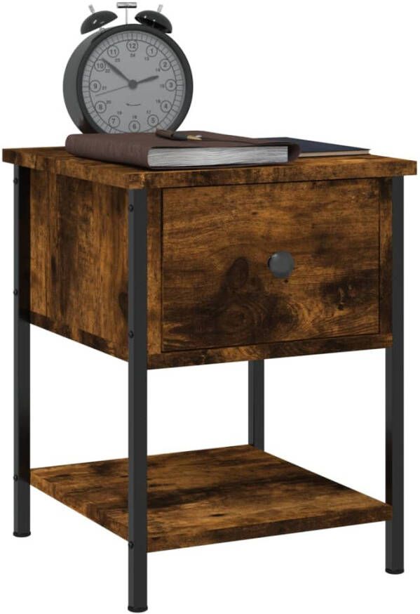 VidaXL -Nachtkastjes-2-st-34x35 5x45-cm-bewerkt-hout-gerookt-eikenkleur - Foto 4