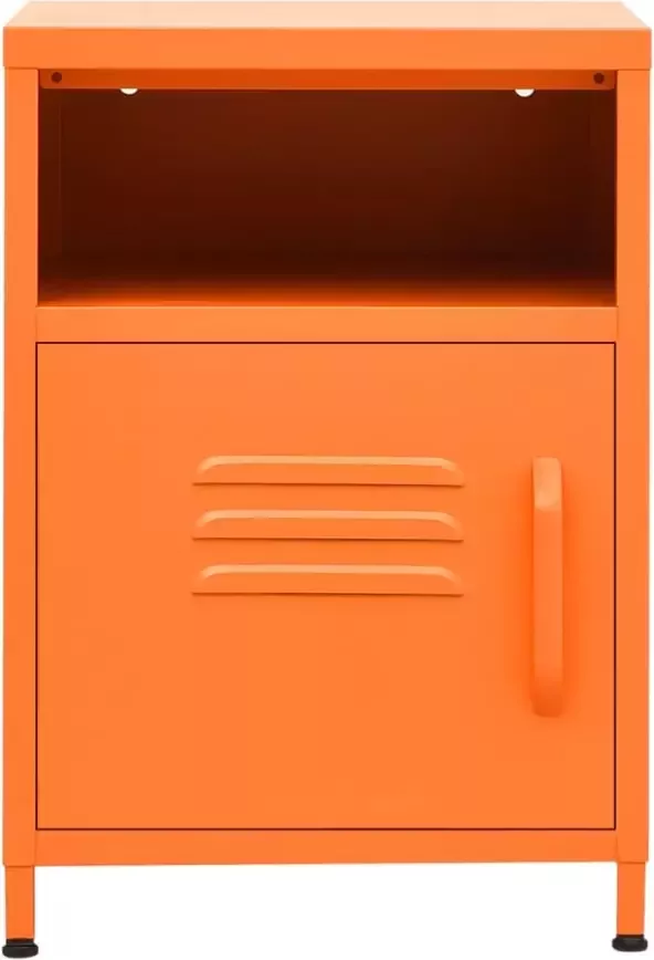 VIDAXL Nachtkastjes 2 st 35x35x51 cm staal oranje