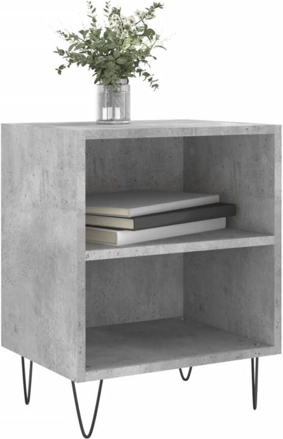 VidaXL -Nachtkastjes-2-st-40x30x50-cm-bewerkt-hout-betongrijs - Foto 7