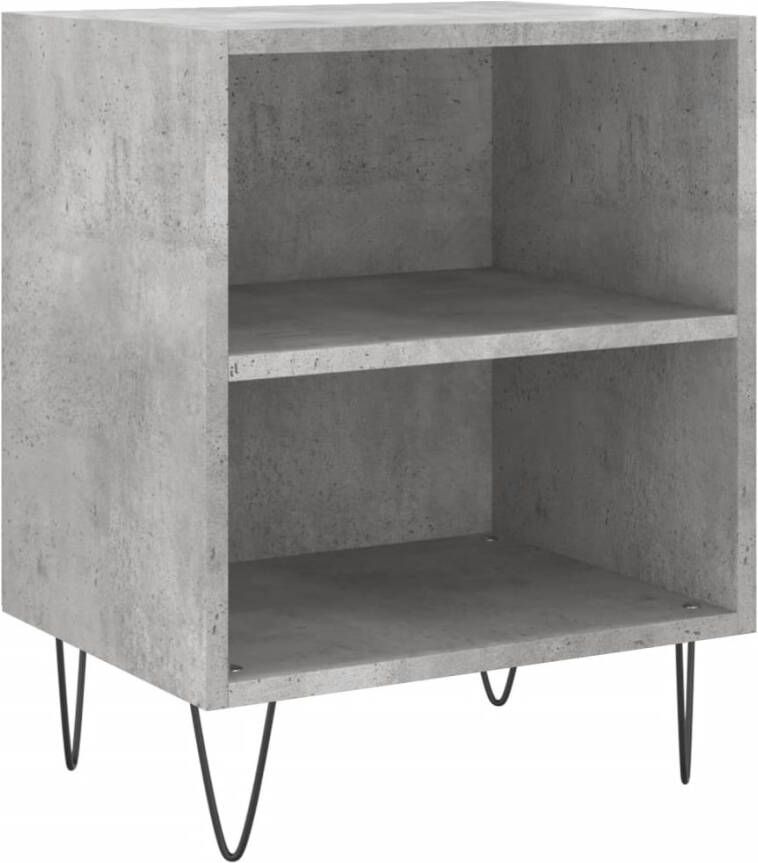 VidaXL -Nachtkastjes-2-st-40x30x50-cm-bewerkt-hout-betongrijs - Foto 5