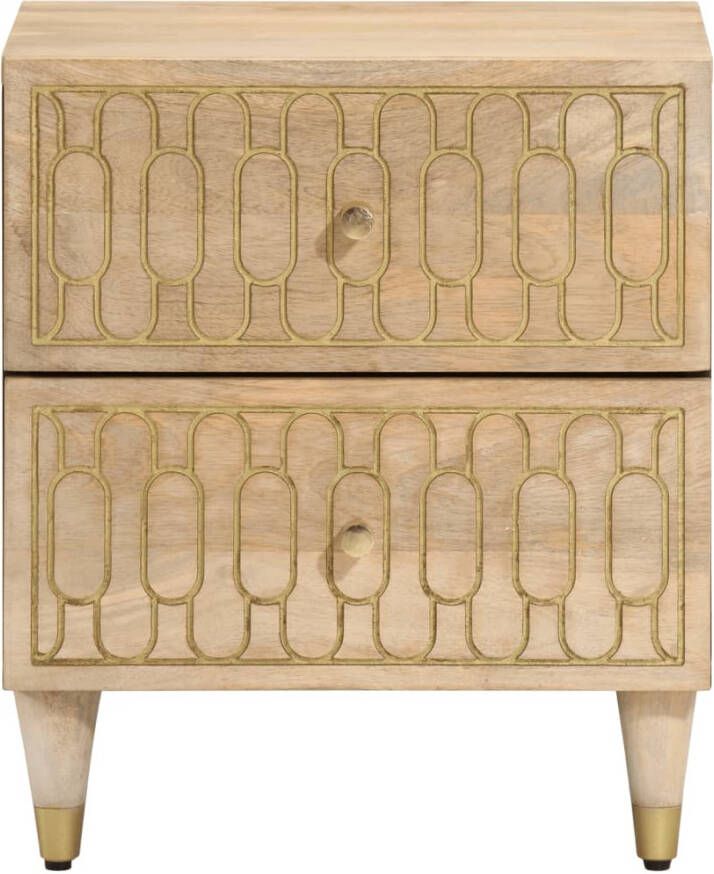 VidaXL -Nachtkastjes-2-st-40x33x46-cm-massief-mangohout - Foto 6