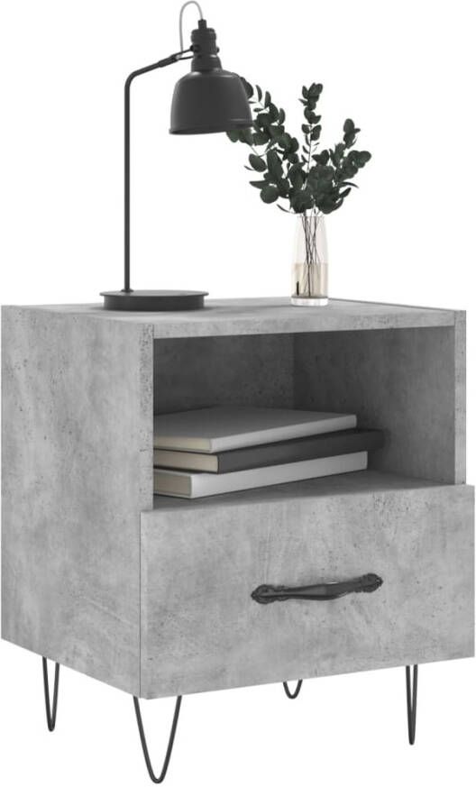 VidaXL -Nachtkastjes-2-st-40x35x47 5-cm-bewerkt-hout-betongrijs - Foto 12