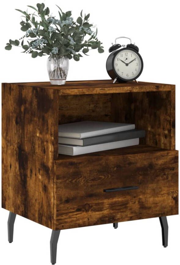 VidaXL -Nachtkastjes-2-st-40x35x47 5-cm-bewerkt-hout-gerookt-eikenkleur - Foto 4