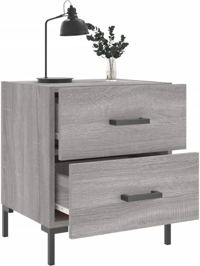 VidaXL -Nachtkastjes-2-st-40x35x47 5-cm-bewerkt-hout-grijs-sonoma-eiken - Foto 11