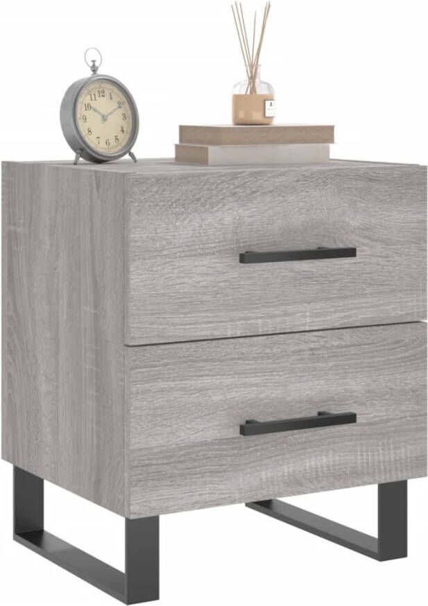 VidaXL -Nachtkastjes-2-st-40x35x47 5-cm-bewerkt-hout-grijs-sonoma-eiken - Foto 13