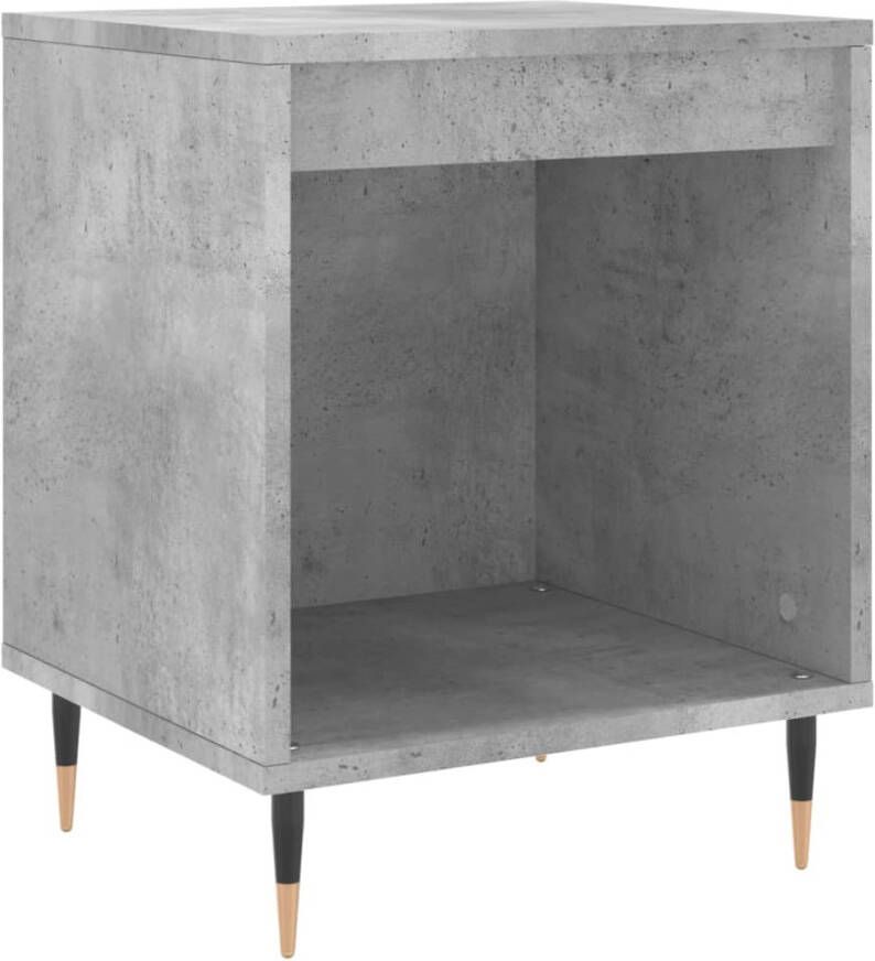 VidaXL -Nachtkastjes-2-st-40x35x50-cm-bewerkt-hout-betongrijs - Foto 4
