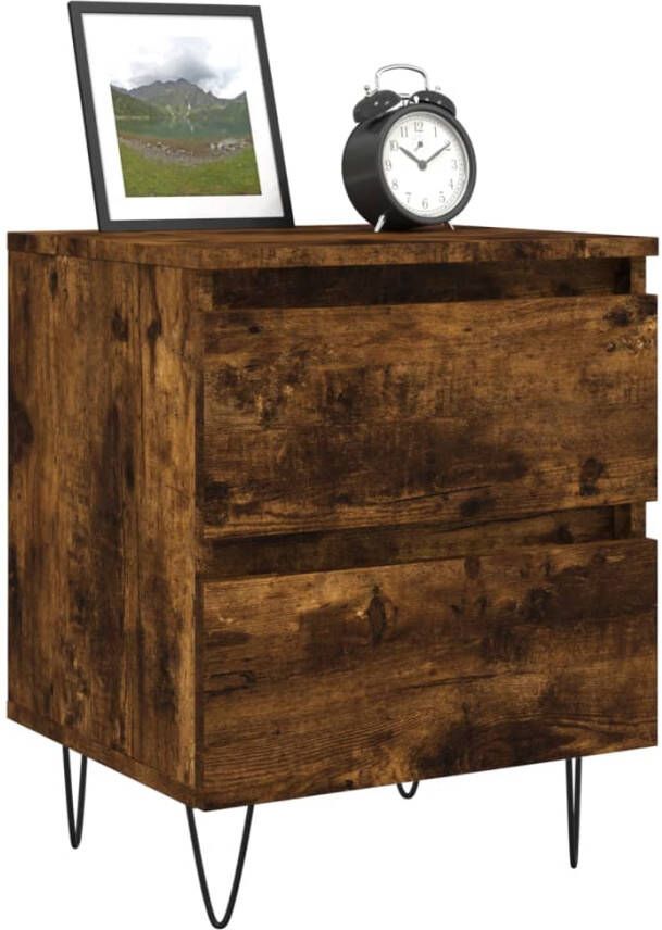 VidaXL -Nachtkastjes-2-st-40x35x50-cm-bewerkt-hout-gerookt-eikenkleurig - Foto 10