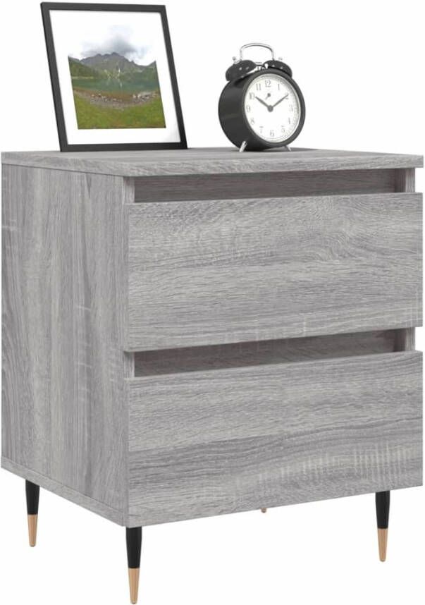 VidaXL -Nachtkastjes-2-st-40x35x50-cm-bewerkt-hout-grijs-sonoma-eiken - Foto 6