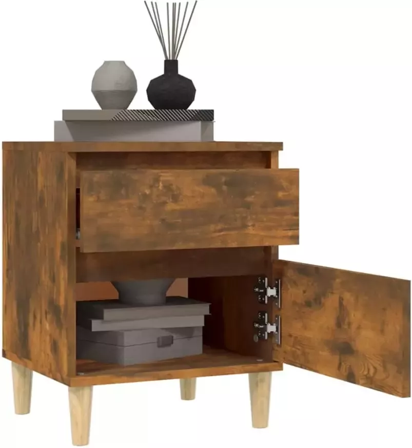 VidaXL -Nachtkastjes-2-st-40x35x50-cm-gerookt-eikenkleurig - Foto 4