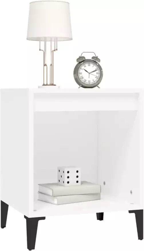 VidaXL -Nachtkastjes-2-st-40x35x50-cm-wit - Foto 4