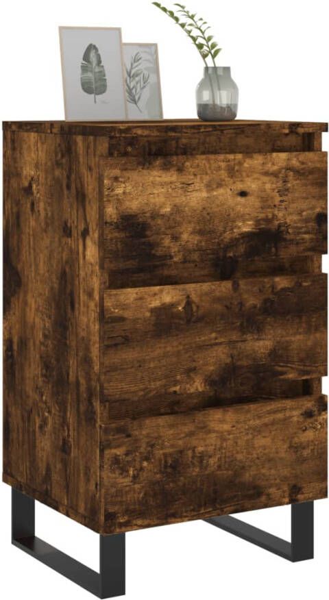 VidaXL -Nachtkastjes-2-st-40x35x69-cm-bewerkt-hout-gerookt-eikenkleurig - Foto 6