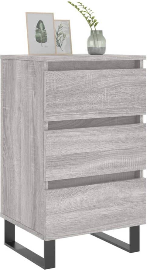 VidaXL -Nachtkastjes-2-st-40x35x69-cm-bewerkt-hout-grijs-sonoma-eiken - Foto 7