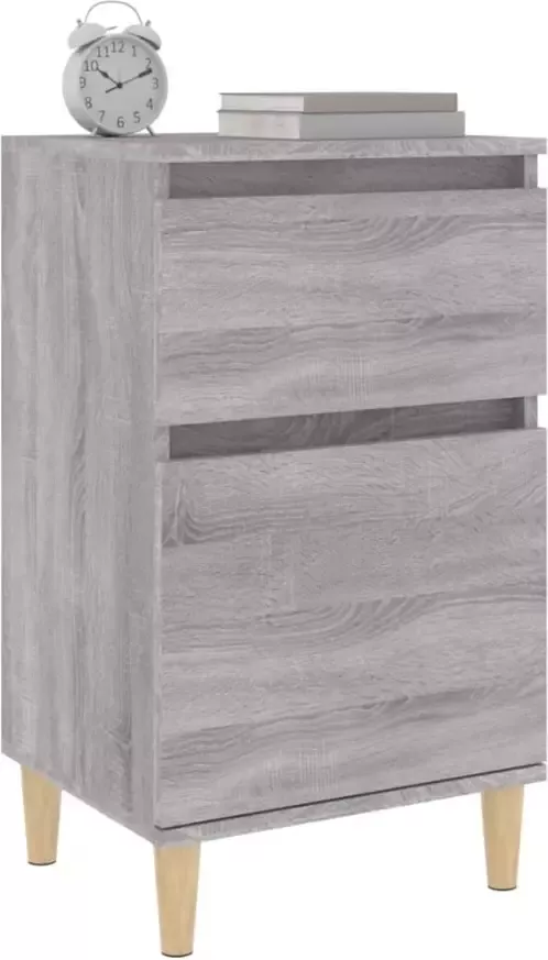 VidaXL -Nachtkastjes-2-st-40x35x70-cm-bewerkt-hout-grijs-sonoma-eiken - Foto 4