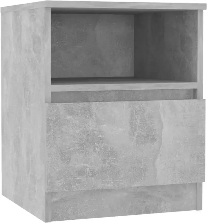 VidaXL -Nachtkastjes-2-st-40x40x50-cm-bewerkt-hout-betongrijs