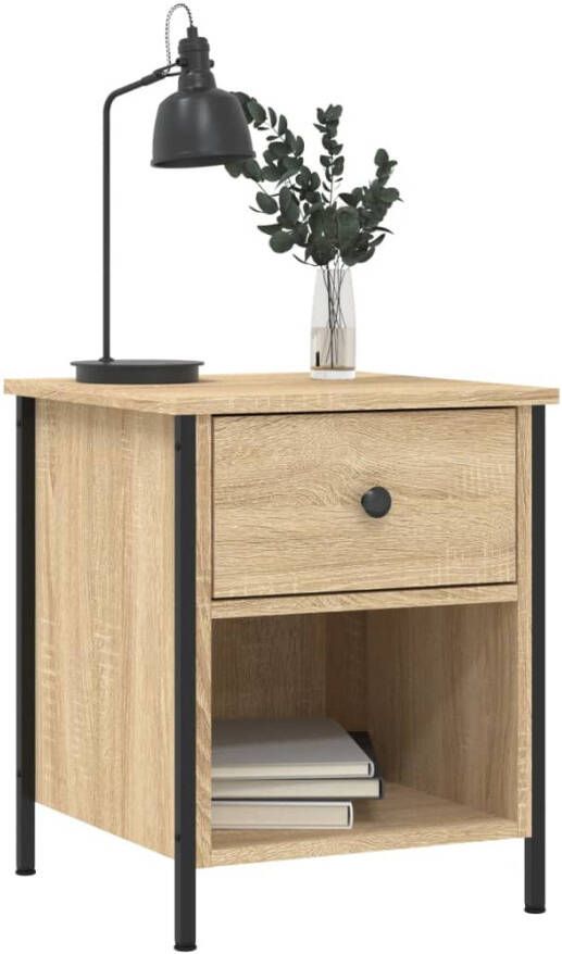 VidaXL -Nachtkastjes-2-st-40x42x50-cm-bewerkt-hout-sonoma-eikenkleurig - Foto 4