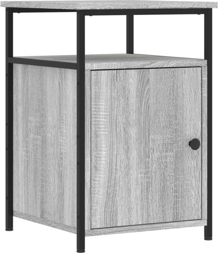 VidaXL -Nachtkastjes-2-st-40x42x60-cm-bewerkt-hout-grijs-sonoma-eiken - Foto 4