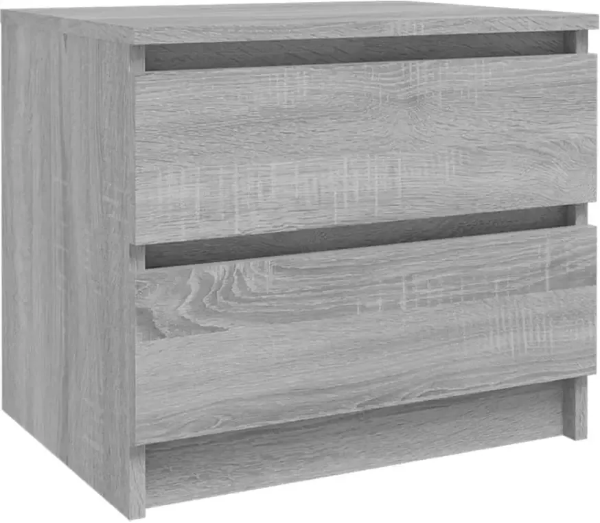 VidaXL -Nachtkastjes-2-st-50x39x43 5-cm-bewerkt-hout-grijs-sonoma-eiken - Foto 3